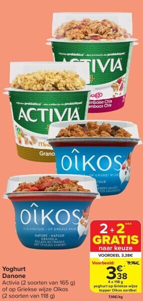 Carrefour Yoghurt danone aanbieding