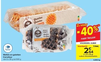 Carrefour Wafels en galetten carrefour aanbieding
