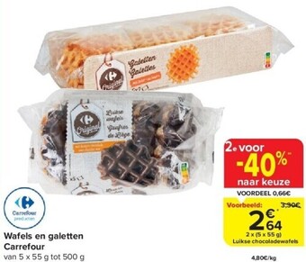 Carrefour Wafels en galetten carrefour aanbieding