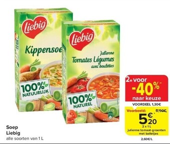 Carrefour Soep liebig aanbieding