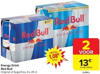 Carrefour Energy drink red bull aanbieding