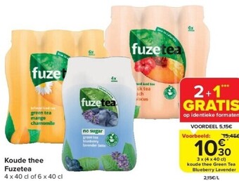 Carrefour Koude thee fuzetea aanbieding