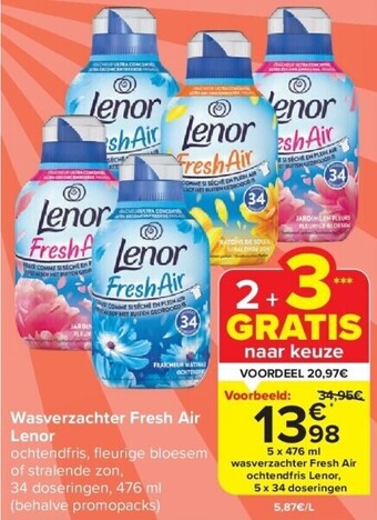 Carrefour Wasverzachter fresh air lenor aanbieding