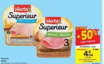 Carrefour Gamma herta aanbieding
