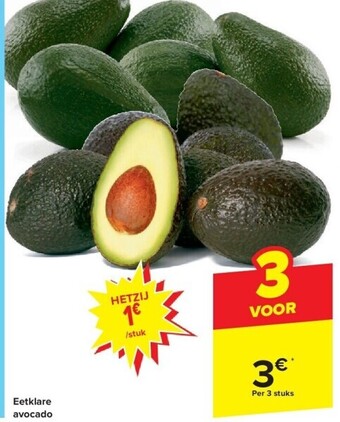 Carrefour Eetklare avocado aanbieding
