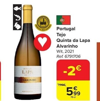 Carrefour Portugal tejo quinta da lapa alvarinho aanbieding