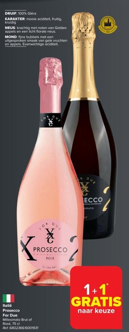 Carrefour Italië Prosecco For Due aanbieding
