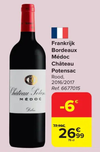 Carrefour Frankrijk Bordeaux Médoc Château Potensac aanbieding