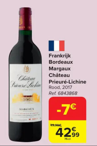 Carrefour Frankrijk Bordeaux Margaux Château Prieuré-Lichine aanbieding