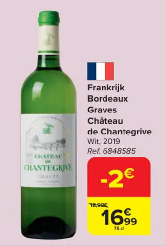 Carrefour Frankrijk Bordeaux Graves Château de Chantegrive aanbieding