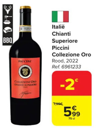 Carrefour Italië Chianti Superiore Piccini Collezione Oro aanbieding