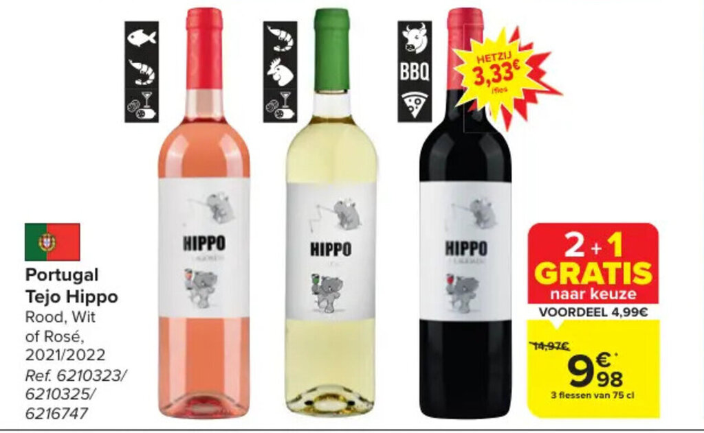 Carrefour Portugal Tejo Hippo aanbieding