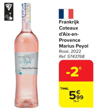 Carrefour Frankrijk Coteaux d'Aix-en- Provence Marius Peyol aanbieding