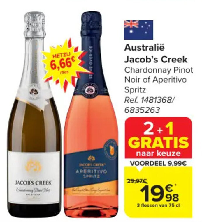Carrefour Australië Jacob's Creek aanbieding