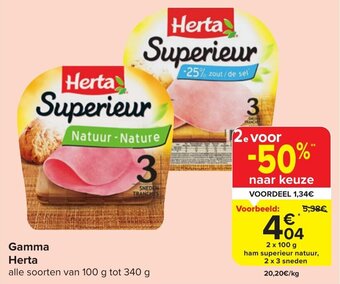 Carrefour Market Gamma Herta aanbieding