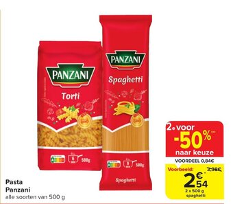 Carrefour Market Pasta Panzani aanbieding