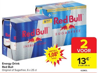 Carrefour Market Energy Drink Red Bull aanbieding