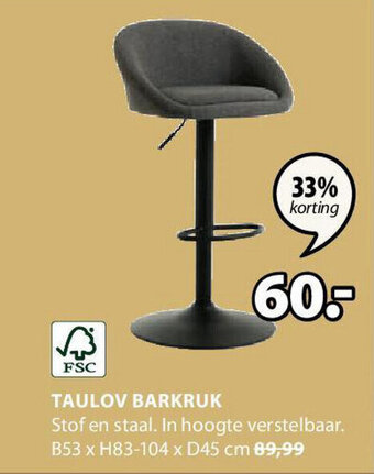 Jysk TAULOV BARKRUK aanbieding