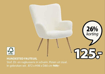 Jysk HUNDESTED FAUTEUIL aanbieding