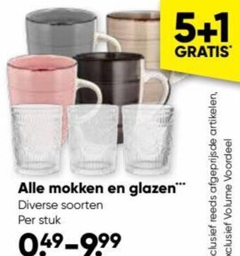 Alle mokken en glazen