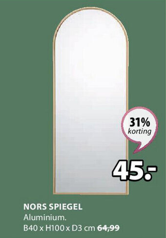 Jysk NORS SPIEGEL aanbieding