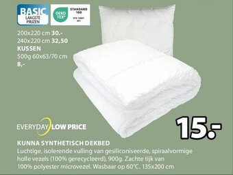 Jysk KUNNA SYNTHETISCH DEKBED aanbieding