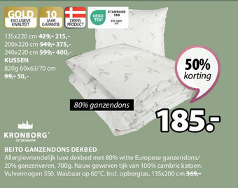 Jysk BEITO GANZENDONS DEKBED aanbieding