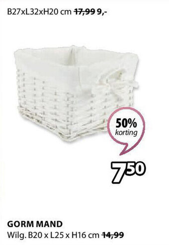 Jysk GORM MAND aanbieding
