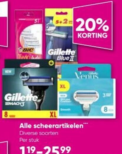 Big Bazar Alle scheerartikelen aanbieding