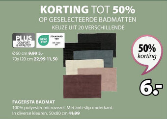 Jysk FAGERSTA BADMAT aanbieding