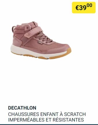 Decathlon CHAUSSURES ENFANT À SCRATCH IMPERMÉABLES ET RÉSISTANTES aanbieding