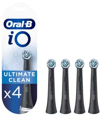 Coolblue Oral-b io 10 black + io ultimate clean opzetborstels (4 stuks) aanbieding