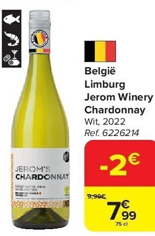 Carrefour België limburg jerom winery chardonnay aanbieding