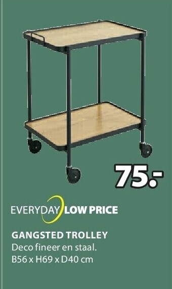 Jysk Gangsted trolley aanbieding