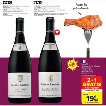 Carrefour Frankrijk côtes du rhône villages plan de dieu of sainte-cécile maison ravoire aanbieding