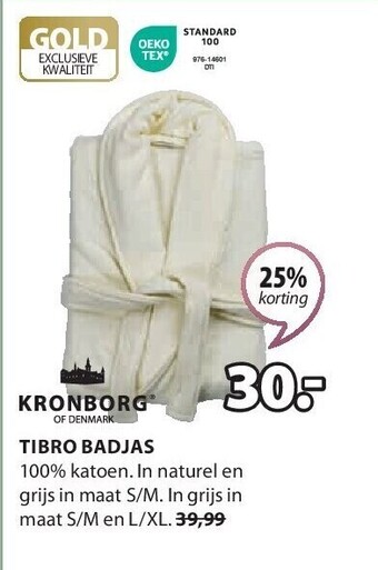 Jysk Tibro badjas aanbieding