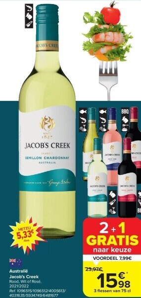 Carrefour Australië jacob’s creek aanbieding