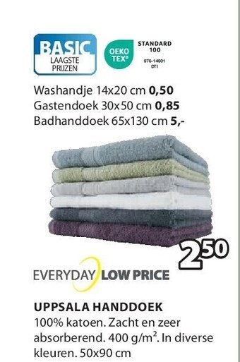 Jysk Uppsala handdoek aanbieding