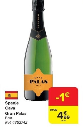 Carrefour Spanje cava gran palas aanbieding