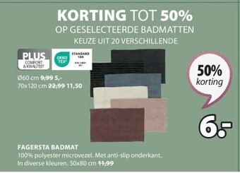 Jysk Fagersta badmat aanbieding