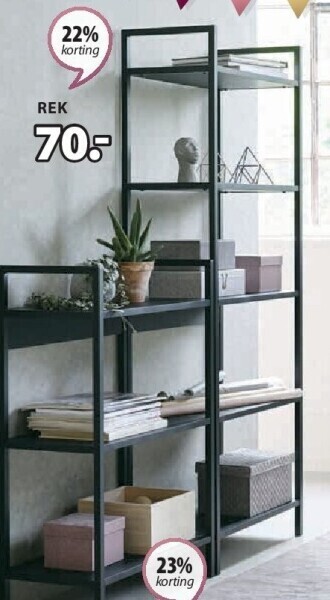 Jysk Tistrup rek 3 schappen b60 x h95 x d32 cm aanbieding
