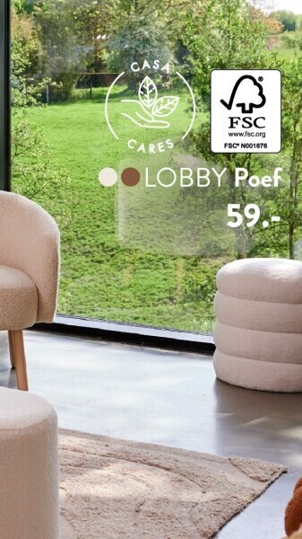 Casa Lobby poef aanbieding