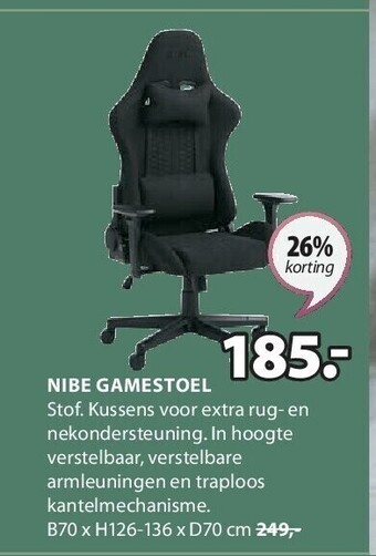 Jysk Nibe gamestoel aanbieding
