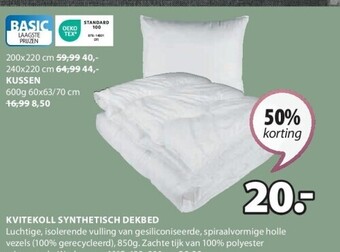 Jysk Kvitekoll synthetisch dekbed aanbieding