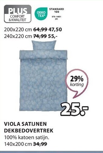 Viola satijnen dekbedovertrek