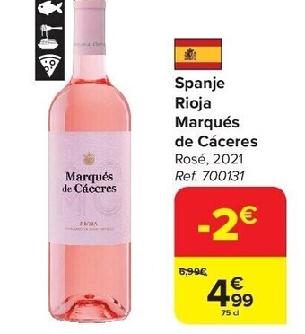 Carrefour Spanje rioja marqués de cáceres aanbieding