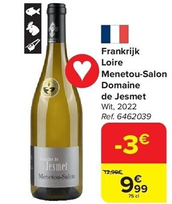 Carrefour Frankrijk loire menetou-salon domaine de jesmet aanbieding