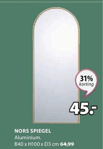 Jysk Nors spiegel aanbieding