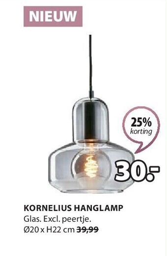 Jysk Kornelius hanglamp aanbieding