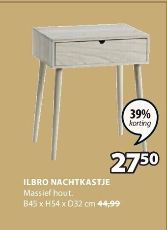 Jysk Ilbro nachtkastje aanbieding